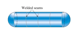 A cylindrical tank is assembled by welding steel sections circumferentially. Tank diameter is 1.5 m, thickness is 20 mm, and internal pressure is 2.0 MPa. The maximum shear stress in the cylindrical part of the tank is approximately: