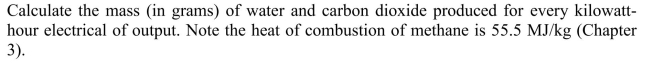 A solid oxide fuel cell operates at 55% efficiency using methane as a fuel.
