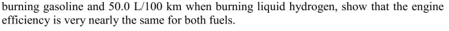 If the BMW Hydrogen 7 consumes an average of 13.7 L/100 km when