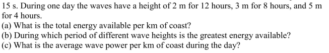 A section of ocean shoreline has incident waves with a constant period of