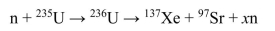 A common induced fission process in a thermal nuclear reactor is