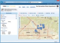 The GIS in the accompanying figure shows the locations of crime incidents based on the selected crime type, location, and date range.