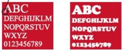 The accompanying figure shows sans serif typefaces. _________________________