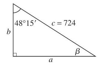 Solve the triangle.
