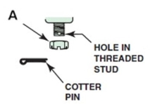The fastener shown (A) is called a ________.  
