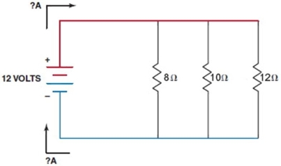 What is the total current flow in this parallel circuit?  