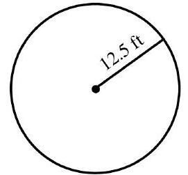 For Next Problems, use 3.14 as the approximate value for π if needed. Round your answers to the nearest tenth when necessary. -Find the circumference.