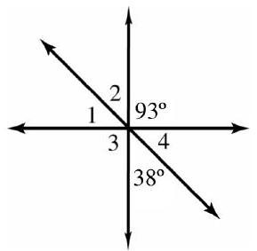 Find the measure of each numbered angle in the figure.