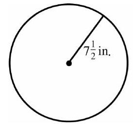 in the next problems, use 3.14 as the approximate value for \pi if needed. Round your answers to the nearest tenth when necessary. -Find the circumference.