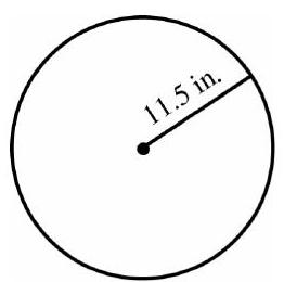 in the next problems, use 3.14 as the approximate value for \pi if needed. Round your answers to the nearest tenth when necessary. -Find the circumference.