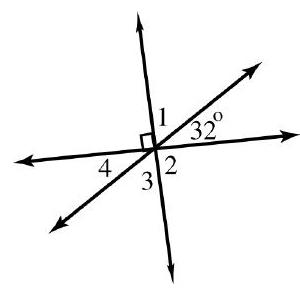 Find the measure of each numbered angle in the figure.