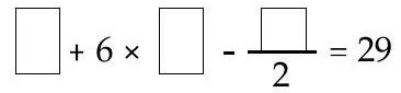Solve the problem. -The three squares stand for the numbers 4,6 and 8 in some order. Fill in the squares to make a true statement.  