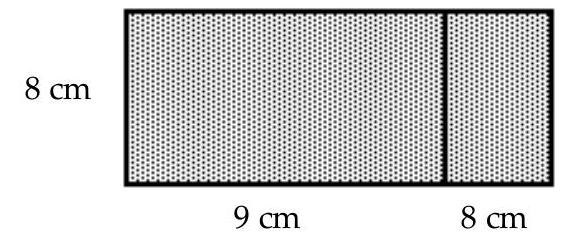 Find the area of the shaded region. - 