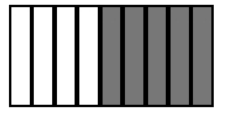 <strong>Draw a diagram to represent the number. - \frac{4}{9} </strong> A) B) C) D)