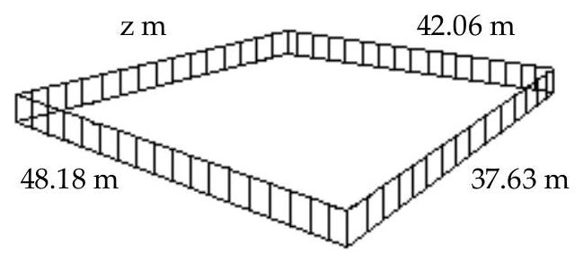 <strong>Solve. -A fence was installed surrounding a plot of land which had the following side measurements. Write an expression, in simplified form, for the sum of the lengths of the sides of the plot of land.</strong> A) (79.69+z) m B) 127.87 \mathrm{~m} C) (\mathrm{z}-127.87) \mathrm{m} D) (127.87+z) m