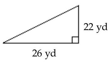 Find area of figure. Round to the nearest hundredth if necessary. -