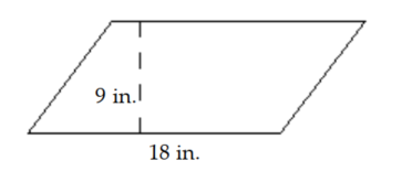 Find area of figure. Round to the nearest hundredth if necessary. -