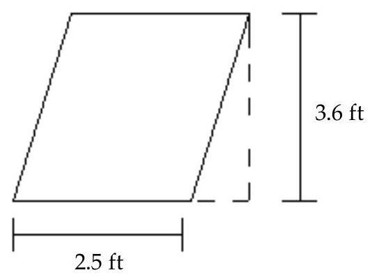 Find area of figure. Round to the nearest hundredth if necessary. -
