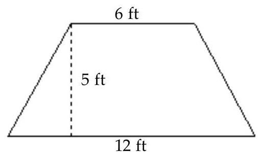 Find area of figure. Round to the nearest hundredth if necessary. - 