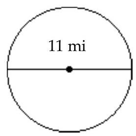 Find area of circle. (Use 3.14 for \pi ) -Find the area. Use 3.14 for \pi .