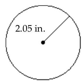  Find area of circle. (Use 3.14 for  \pi  ) -Find the area. Use 3.14 for  \pi .   