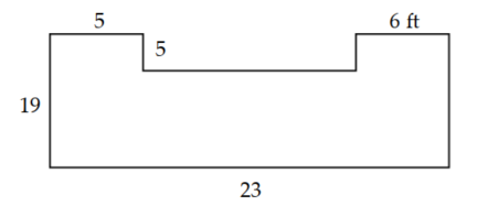 Find area of figure. Round to the nearest hundredth if necessary. - 