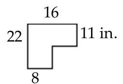 Find area of figure. Round to the nearest hundredth if necessary. -