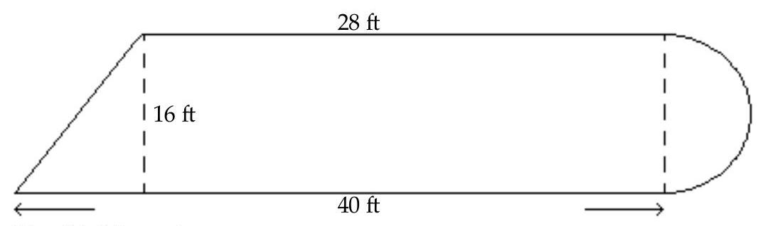 Find area of figure. Round to the nearest hundredth if necessary. - (Use 3.14 for \pi .)