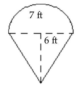 Find area of figure. Round to the nearest hundredth if necessary. - (Use 3.14 for \pi .)