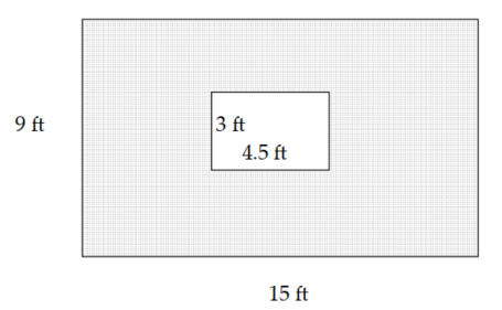 Find the shaded area. - 