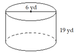 Find the volume of the sphere or the cylinder. Use \pi=3.14 when needed. Round to the nearest thousandth if necessary. -