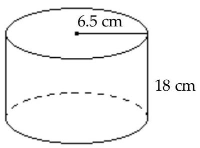 Find the volume of the sphere or the cylinder. Use \pi=3.14 when needed. Round to the nearest thousandth if necessary. -