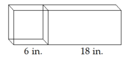 Find the volume of the composite figure. Round to the nearest hundredth if necessary. -Cube and rectangular solid