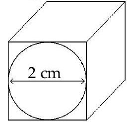 Find the volume of the composite figure. Round to the nearest hundredth if necessary. -Largest possible sphere removed from cube (Use 3.14 for \pi .)