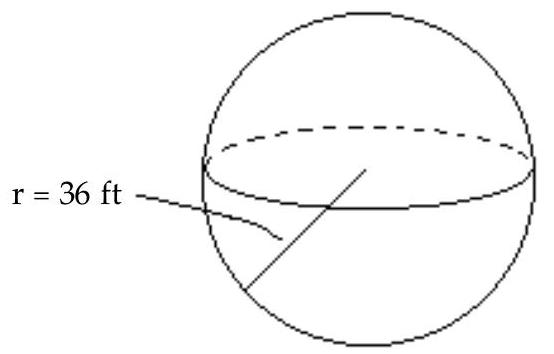  Find the volume. Use  \pi \approx 3.14  when needed. -  