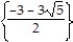 <strong>Solve the equation by completing the square. -p<sup>2</sup> + 3p - 9 = 0</strong> A) B) C) D) {-3 ± 3 }