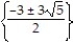 <strong>Solve the equation by completing the square. -p<sup>2</sup> + 3p - 9 = 0</strong> A) B) C) D) {-3 ± 3 }