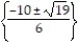 <strong>Solve the equation by completing the square. -6x<sup>2</sup> + 10x = - 1</strong> A) B) C) D)