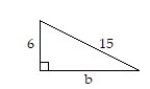 Use the Pythagorean theorem to find the length of the unknown side of the right triangle. Express your answer as a simplified radical. -