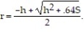 Solve the problem. -The radius of the circular top or bottom of a tin can with a surface area S and a height h is given by What radius should be used to make a can with a height of 30 inches and a surface area of 8100 square inches?