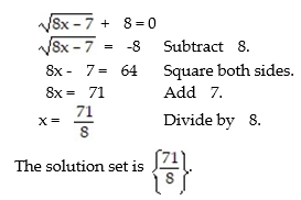 Write the word or phrase that best completes each statement or answers the question. Provide an appropriate response -Consider the following solution. WHAT WENT WRONG? Give the correct solution set. 
