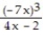 <strong>Choose the one alternative that best completes the statement or answers the question. Find the numerical value of the rational expression for the given value of x. - , x = 3</strong> A) B) - C) - D)