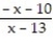 <strong>Find the expression that is equivalent to the given rational expression. -- </strong> A) - B) C) - D) -