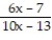 <strong>Find the expression that is equivalent to the given rational expression. -- </strong> A) B) C) D)