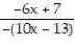 <strong>Find the expression that is equivalent to the given rational expression. -- </strong> A) B) C) D)