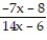 <strong>Find the expression that is equivalent to the given rational expression. - </strong> A) B) C) - D) -