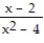 Write the word or phrase that best completes each statement or answers the question. Provide an appropriate response -If 2 is substituted for x in the rational expression , the result is . An often-heard statement is Any number divided by itself is 1. Does this mean that this expression is equal to 1 for ? Explain why or why not.