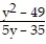 <strong>Multiply or divide as indicated. Write the answer in lowest terms. - ÷ </strong> A) B) y + 3 C) D)