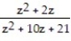 <strong>Multiply or divide as indicated. Write the answer in lowest terms. - ÷ </strong> A) B) z + 3 C) D)