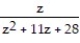 <strong>Multiply or divide as indicated. Write the answer in lowest terms. - ÷ </strong> A) B) z + 3 C) D)